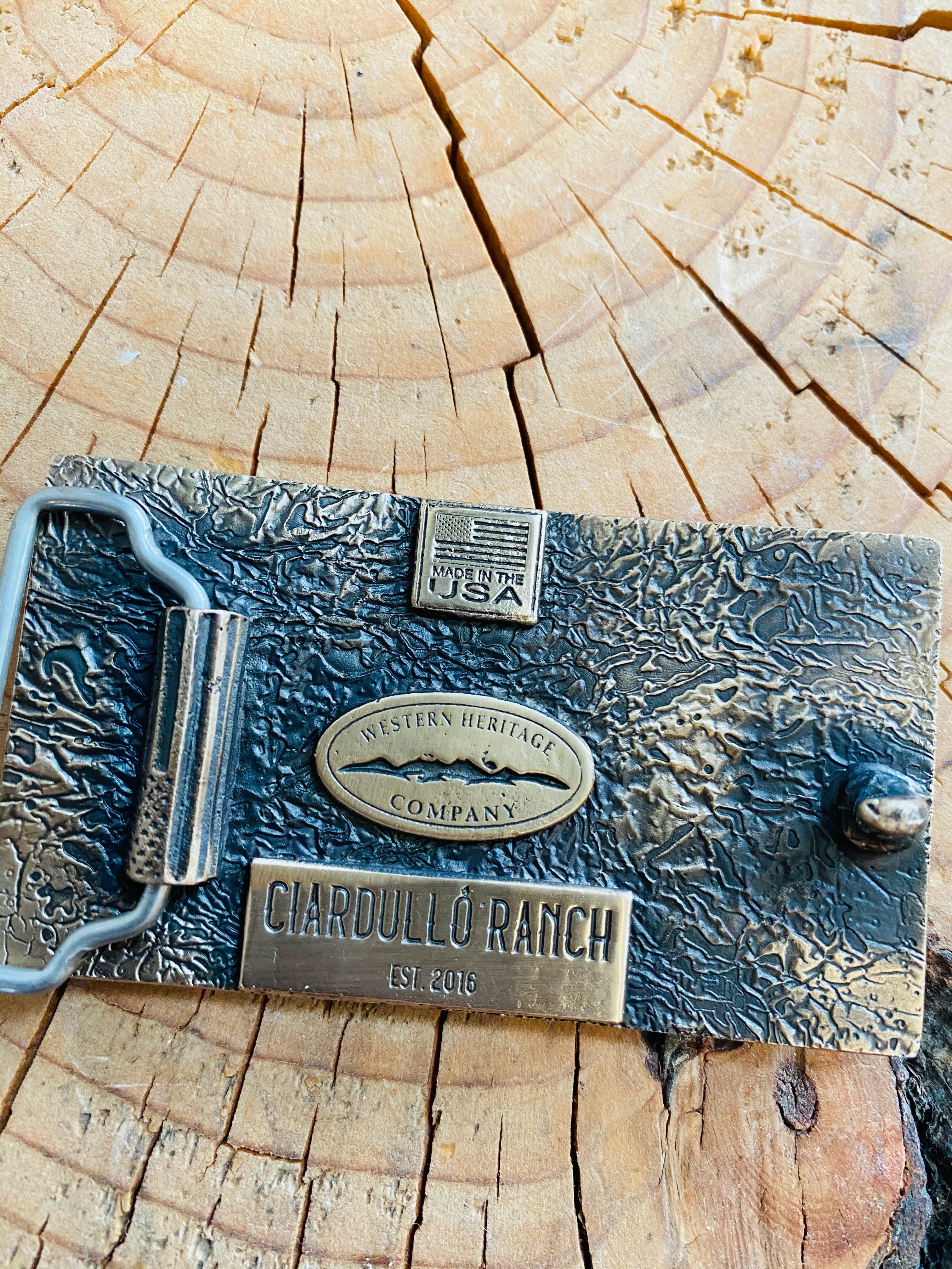 American Flag Barbed Wire Belt Buckle
